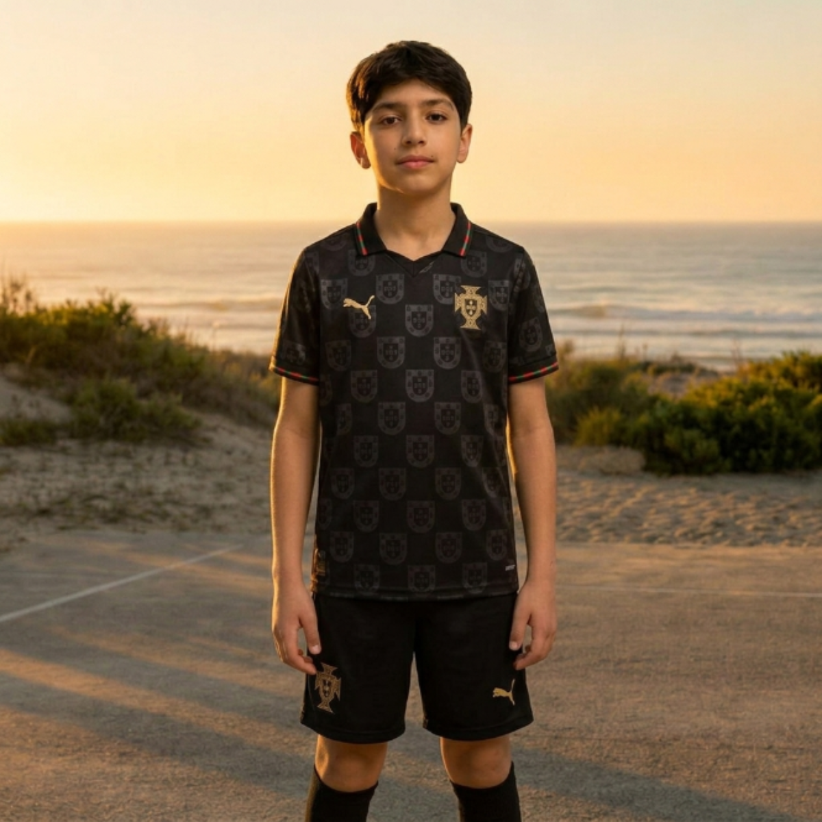 Kit Criança Portugal 2026 Edição Especial Pantera Negra