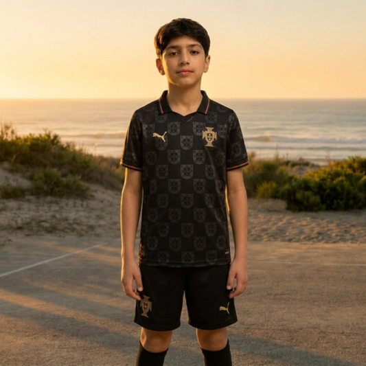 Kit Criança Portugal 2026 Edição Especial Pantera Negra